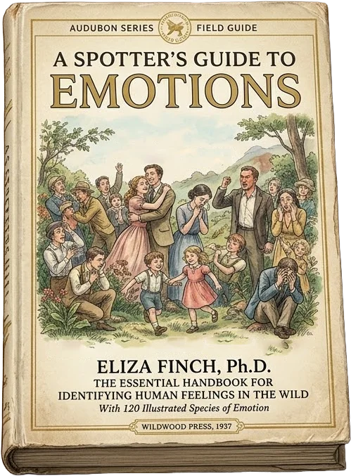 A Spotter's Guide to Emotions — a fictional Audubon-style field guide book cover